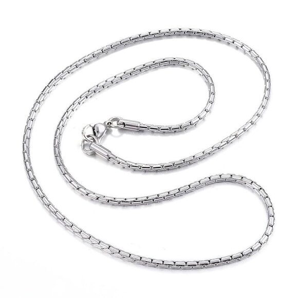 Silver Surgical Stainless Steel Necklaces 2mm Coreana Chain Necklace 20" Long - Picture 2 of 2